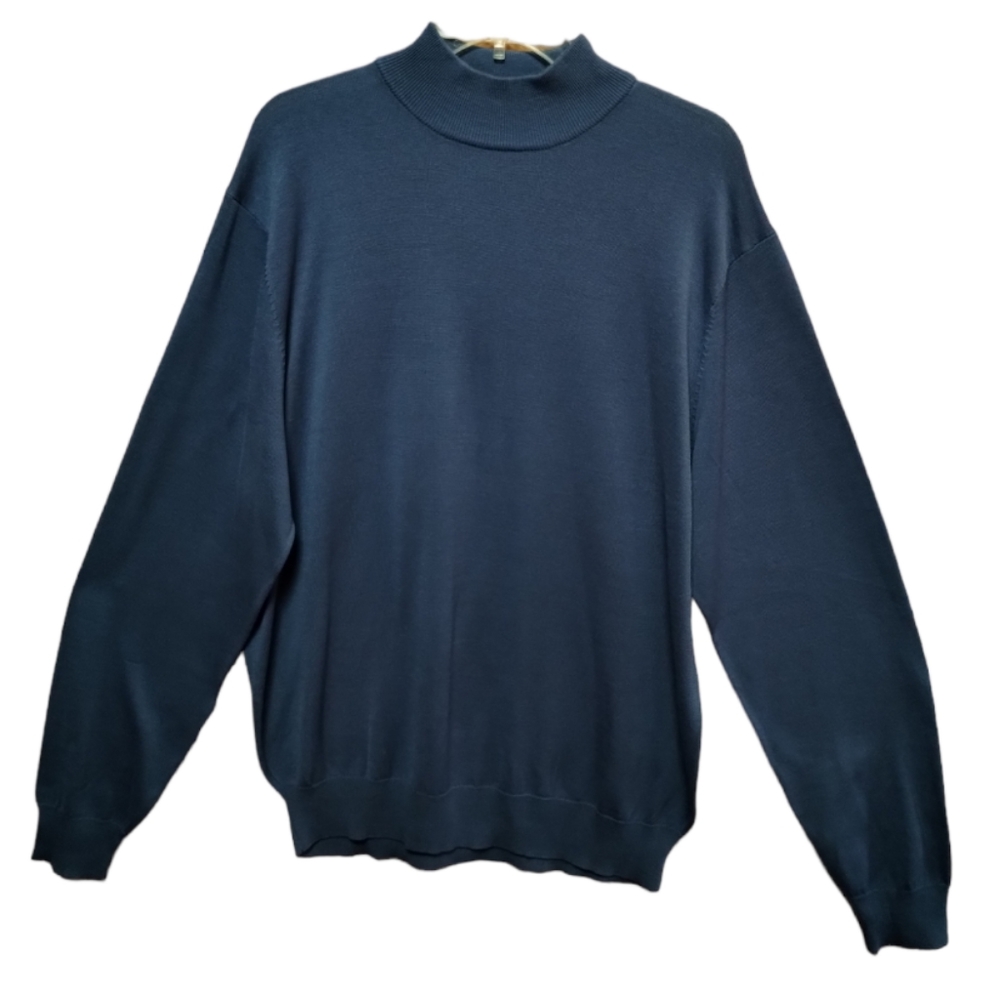 JoS. A. Banks Signature Collection Men's 100% Silk Blue Pullover Sweater…